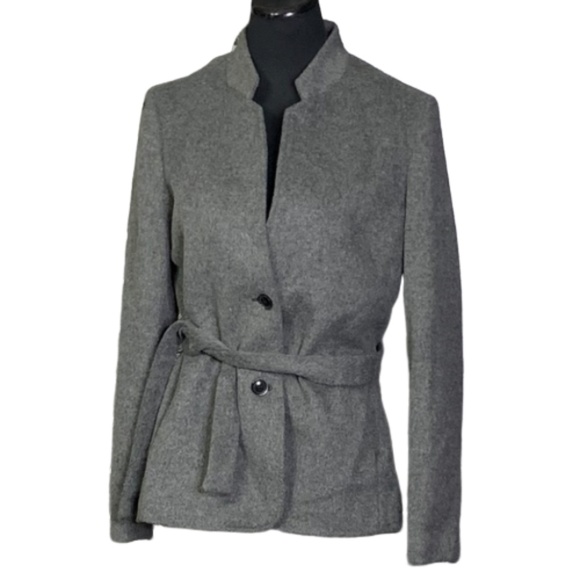 Johnston & Murphy Jackets & Blazers - JOHNSTON & MURPHY Charcoal Wool Blend Pea Coat L